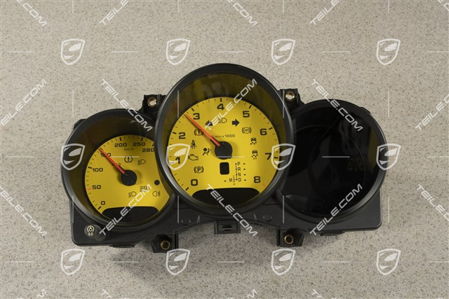 PDK, Instrument cluster / Speedometer, Racing yellow Dial
