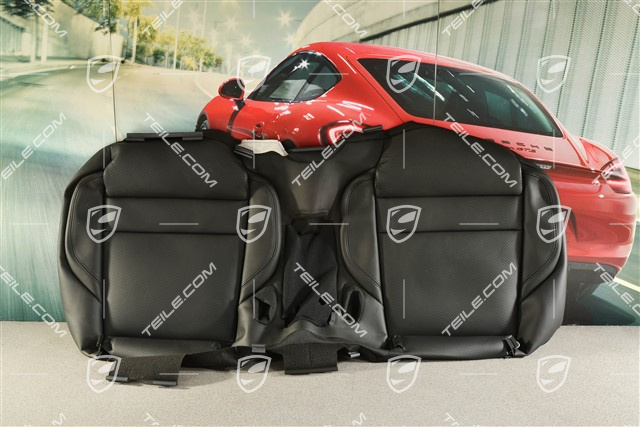 Rear seat cushion upholestery, Leather Black