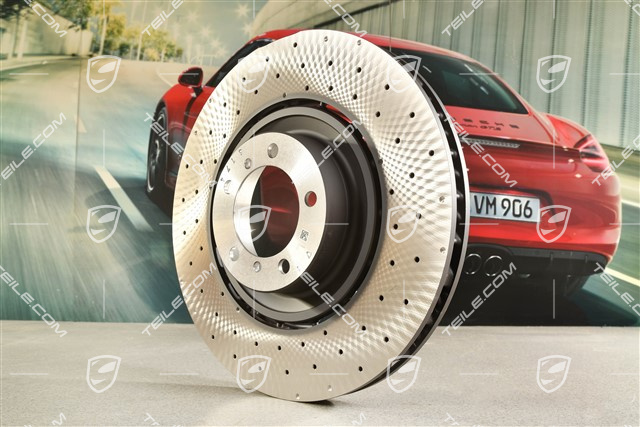 Brake disc, front axle, Brake caliper Black, L