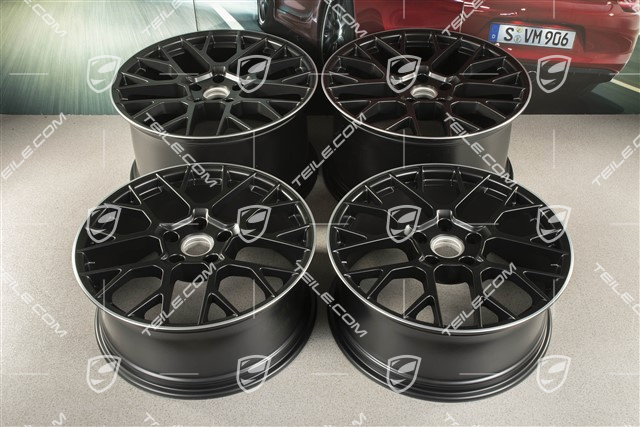 20+21" Felgensatz RS Spyder, Felgen: vorne 8,5J x 20 ET53 + hinten 11,5J x 21 ET67, schwarz seidenmatt