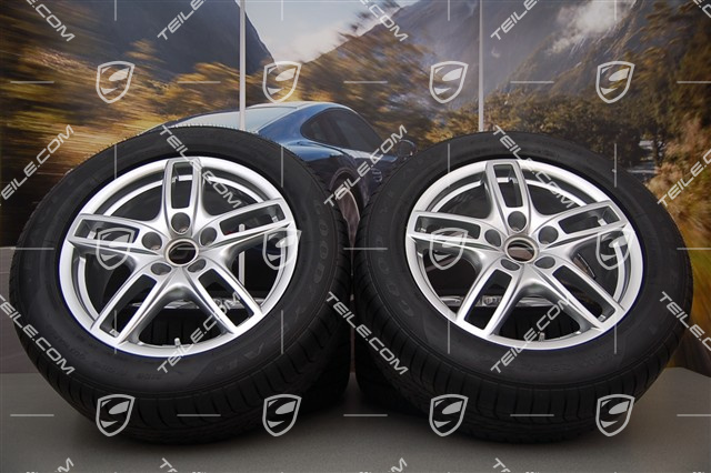 19-inch Cayenne Turbo summer wheel set, 4 wheels 8,5 J x 19 ET 59 + 4 tyres  265/50 R 19 110Y XL, with TPMS, ca. 900 km