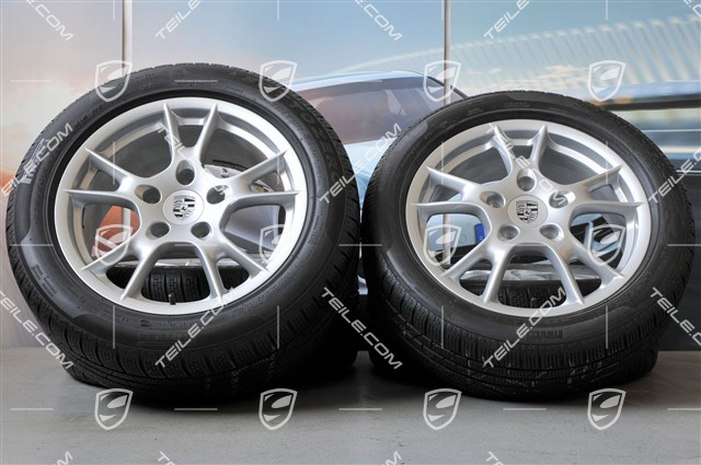 17" Boxster II winter wheels set, rims 6,5J x 17 ET55 + 8J x 17 ET40 + winter tyres 205/55 R17 + 235/50 R17