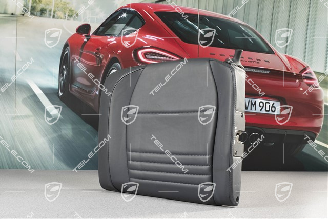 Back seat backrest, leather, metropole blue, Coupe, L