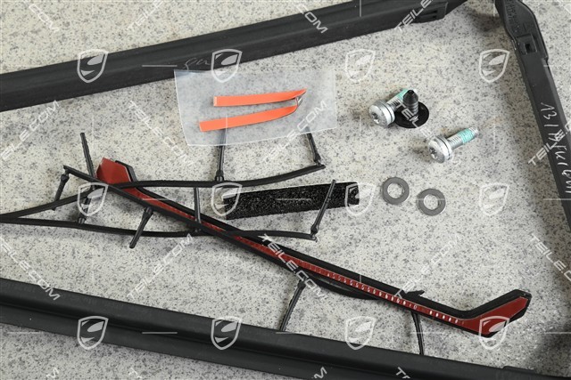 Targa, Roll Bar trim, lateral, Black matte, L