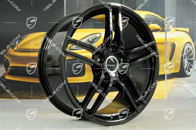 19" Komplet felg Carrera, 8,5J x 19 ET54 + 11J x 19 ET48, czarny wysoki połysk