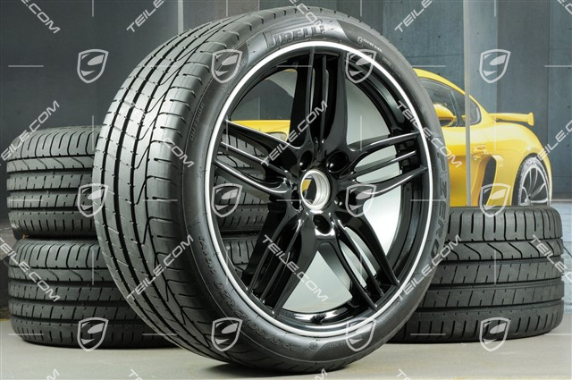 20" summer wheel set SportDesign Black Exclusive, wheel 8,5J x 20 ET51 + 11J x 20 ET52 + Tyres 245/35 ZR20 + 305/30 ZR20, without TPMS