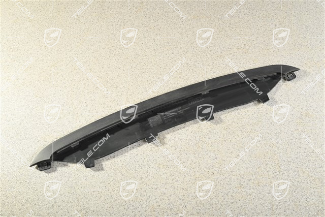 Disc / cover upper for front bumper retaining frame, centre, Black matte