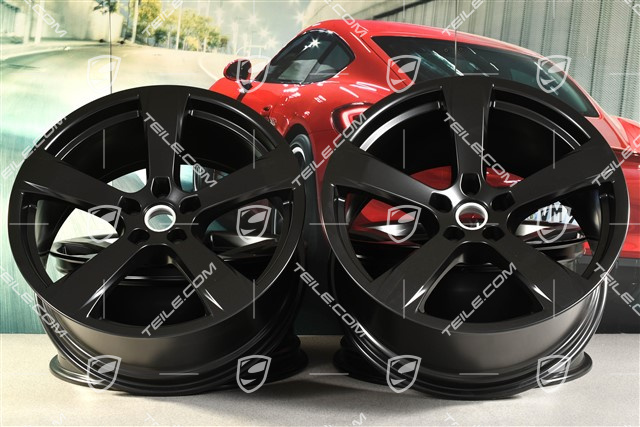 20" Felgensatz "Macan Sport", 9J x 20 ET26 + 10J x 20 ET19, in schwarz seidenmatt