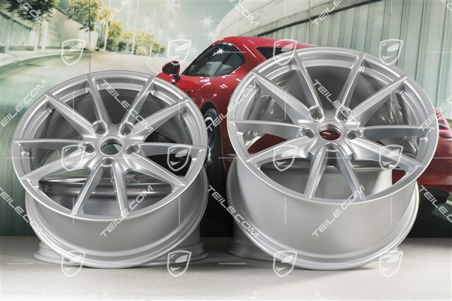 20+21" Felgensatz Carrera S, Felgen: vorne 8,5J x 20 ET53 + hinten 11,5J x 21 ET67, Brilliantchromlack