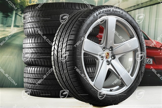 21-inch "Sport Classic" GT-silver met. summer wheels set, rims 9J x 21 ET26 + 10J x 21 ET19, summer tyres 265/40 R 21 + 295/35 R 21, with TPMS