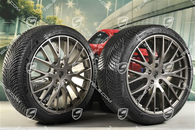 21-inch Panamera Exclusive Design Winter wheel set, wheel rims 9,5J x 21 ET71 + 10,5J x 21 ET71 + Michelin Pilot Alpin 5 winter tyres 275/35 R21 + 315/30 R21, Turbonit