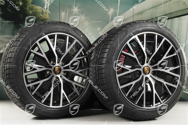 20-inch Turbo S Aero Design winter wheel set, rims 9J x 20 ET54 + 11J x 20 ET60, Pirelli winter tyres 245/45 R20 + 285/40 R20