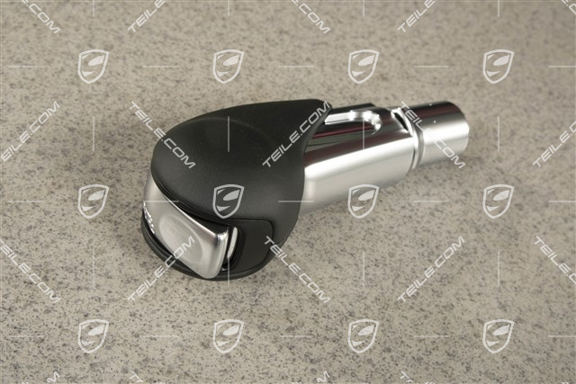 PDK, Wählhebel / Schaltknopf, Leder, Schwarz