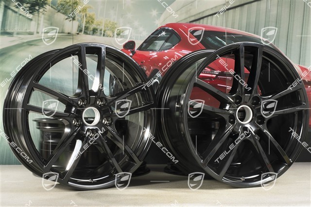 20" Cayenne Sport Felgensatz, 10,5J x 20 ET55 + 9J x 20 ET50, schwarz hochglanz