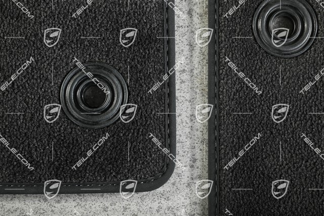 Fußmatten Satz, Jubiläumversion "50 Jahre 914", Velours, schwarz