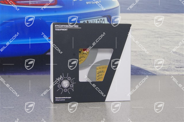 Radzierdeckel Satz, für 20" Carrera Sport Felgen, konvex, Wappen farbig
