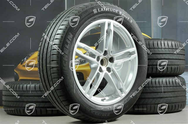 19" "Macan Turbo" koła letnie komplet, felgi 8J x 19 ET21 + 9J x 19 ET21, opony letnie Michelin 235/55 R 19 + 255/50 R 19, z czujnikami ciśnienia RDK