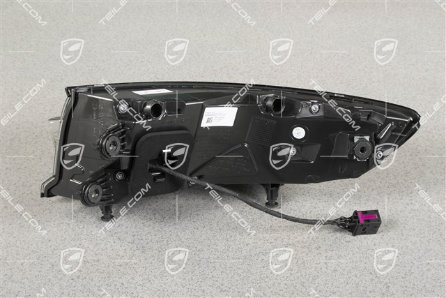 LED Rückleuchten/Heckleuchten, inkl. Leuchtenband, abgedunkelt/schwarz, Satz: links+rechts+mitte, mit „PORSCHE" Schriftzug in Schwarz