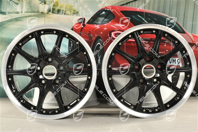 18" Komplet felg GT3 SportDesign (2-częściowe), 7,5J x 18 ET50 + 9J x 18 ET52, ramiona czarny wysoki połysk