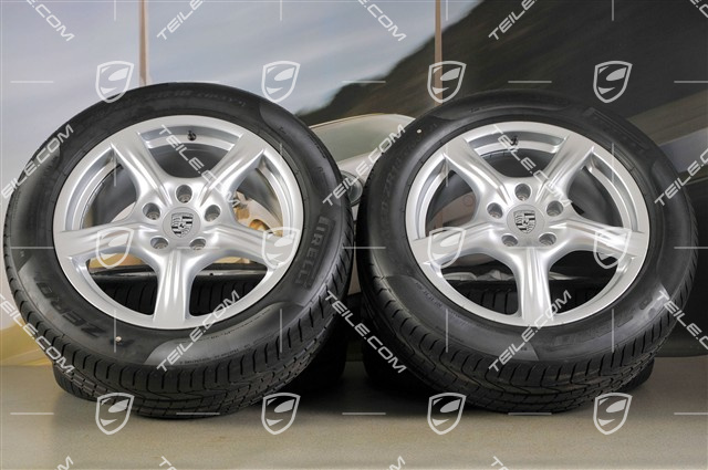 18" Panamera Sommerräder Satz, Felgen 8J x 18 ET59 + 9J x 18 ET53 + Reifen Pirelli P-Zero 245/50 18 + 275/45 18