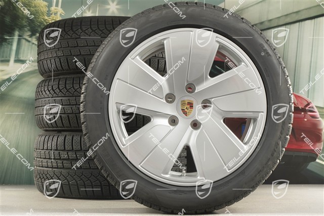19" Taycan S winter wheel set, rims 8J x 19 ET50 + 10J x 19 ET47 + NEW Pirelli winter tyres 225/55 R19 + 275/45 R19