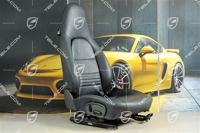 Seat, manual adjustable, leather/leatherette, Metropole blue, damage, R