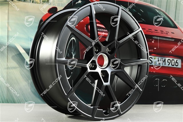 20+21" Carrera S komplet felg, 8,5J x20 ET50 + 11,5J x 21 ET79, czarny satynowy półmat