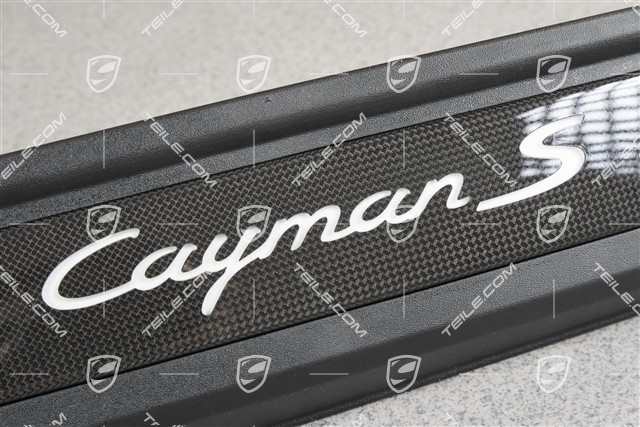 Blenden/Einstiegleisten, mit Beleuchtung, Carbon, "Cayman S", Satz, L+R