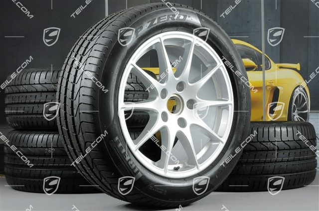 18-inch summer wheel set Panamera S, wheels 8J x 18 ET59 + 9J x 18 ET53 + tyres Pirelli P-Zero 245/50 18 + 275/45 18
