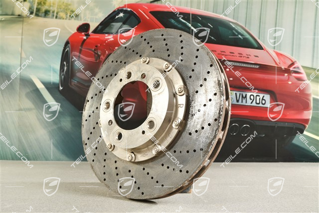 Brake disc, ceramic PCCB, GT2/GT3, R, (damaged)