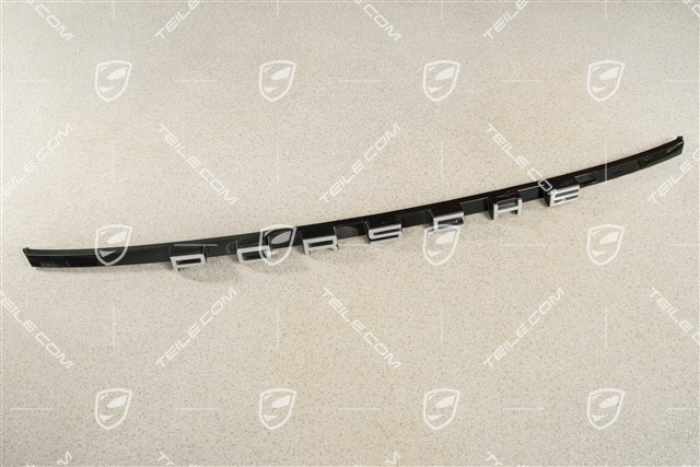 Trim, Upper rear, Light silver metallic