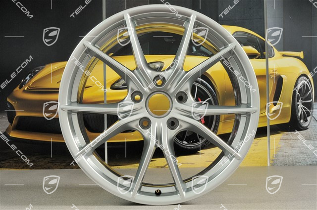 20-inch wheel rim set Carrera S IV, 8,5J x 20 ET49 + 11J x 20 ET56, for winter wheels, C4/C4S/GTS, Brilliant chrome finish