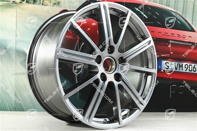 20" Felgensatz Panamera Turbo, 9,5Jx 20 ET71 + 10,5J x 20 ET71, Adamantium