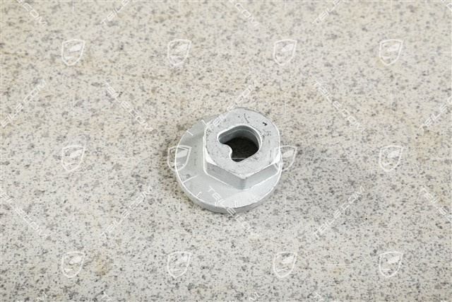 Rear axle, eccentric washer / nut