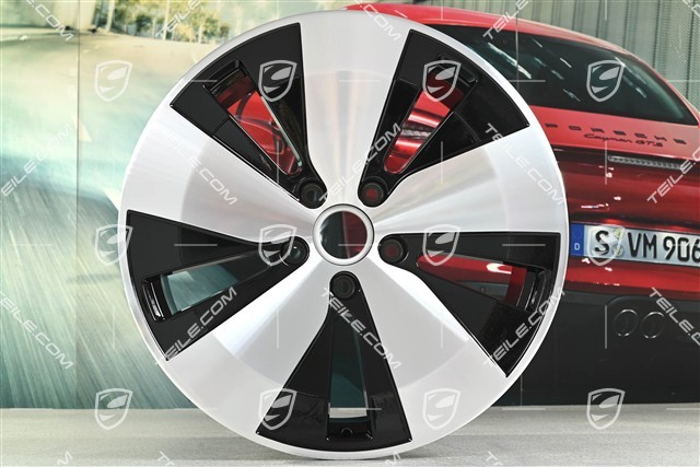 20" Macan Felge, 10J x 20 ET49, schwarz hochglanz