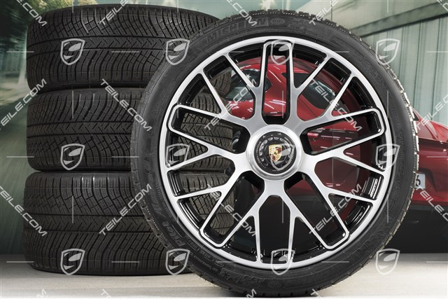 20" Turbo S central locking winter wheel set for Turbo S / GTS, wheels 8,5J x 20 ET51 + 11J x 20 ET59 + NEW Michelin Pilot Alpin PA4 N1 winter wheels 245/35 R20+295/30 R20, TPMS