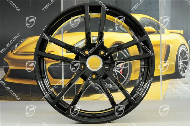 21-inch wheel rim set Cayenne Turbo, 11J x 21 ET58 + 9,5J x 21 ET46, high-gloss black