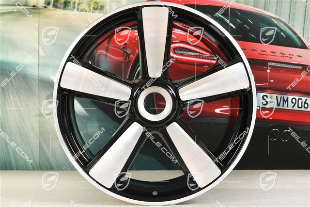 21" Felga Sport Classic, central lock, 12J x 21 ET70, czarny wysoki połysk