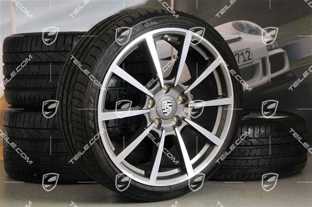 20-inch Carrera Classic II summer wheel set, 8,5J x 20 ET51 + 11J x 20 ET70, summer tires 245/35 ZR20 + 295/30 ZR20, with TPMS