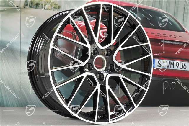 21-inch wheel rim, Cayenne RS Spyder, 9,5J x 21 ET46, black high gloss