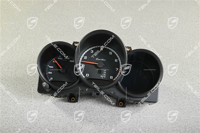 Turbo, Kombiinstrument / Tacho, Zifferblatt Schwarz