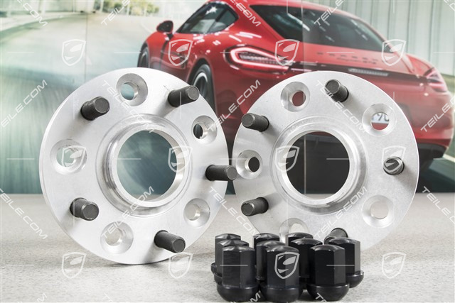 Wheel spacer set 17 mm, incl. wheel nuts