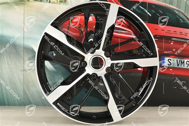 21" Felga Taycan Exclusive Design, 9,5J x 21 ET60, wersja Carbon (nie zawiera osłon karbonowych), przednia, L