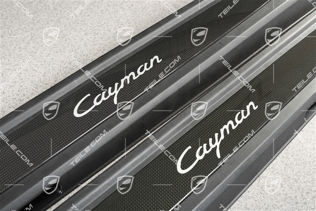 Blenden/Einstiegleisten, ohne Beleuchtung, Carbon, "Cayman", Satz, L+R