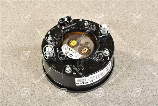 Airbag unit, leather, black/black