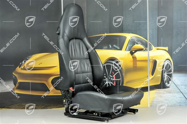 Seat, el adjustable, leather, Metropole blue, Draped, L