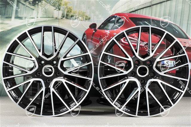 21" Felgensatz Cayenne RS Spyder, 11J x 21 ET49 + 9,5J x 21 ET46, für den Cayenne Coupé, schwarz hochglanz
