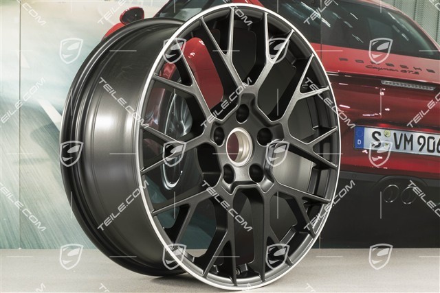 20+21" Komplet felg RS Spyder, felgi: przednie 8,5J x 20 ET50 + tylne 11,5J x 21 ET67, czarny satynowy półmat