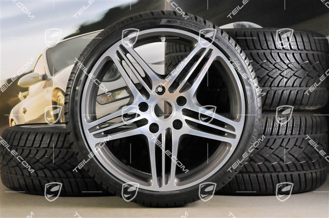 19" Winterräder Satz Turbo (4 Felgen + 4 Reifen), 8,5J x 19 ET56 + 11J x 19 ET51, 235/35R19 + 295/30R19, RDK Sensoren