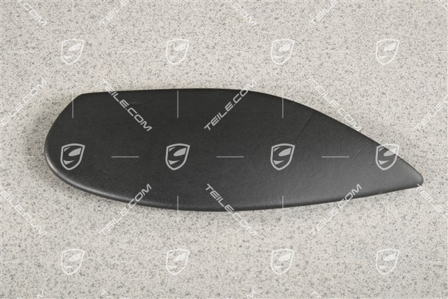 Centre console / tunnel cover, Leather, Lateral, Black, L